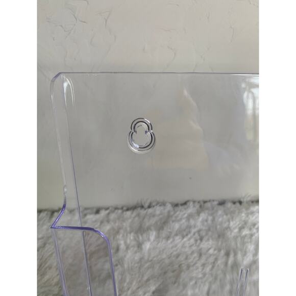 Clear Acrylic Wall Desktop File Organizer Vertical 9.75 x 12.75 x 6" - Picture 5 of 5
